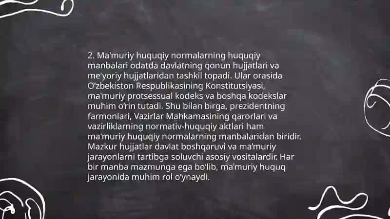 Maʼmuriy huquqiy normalar va ularning turlari 4