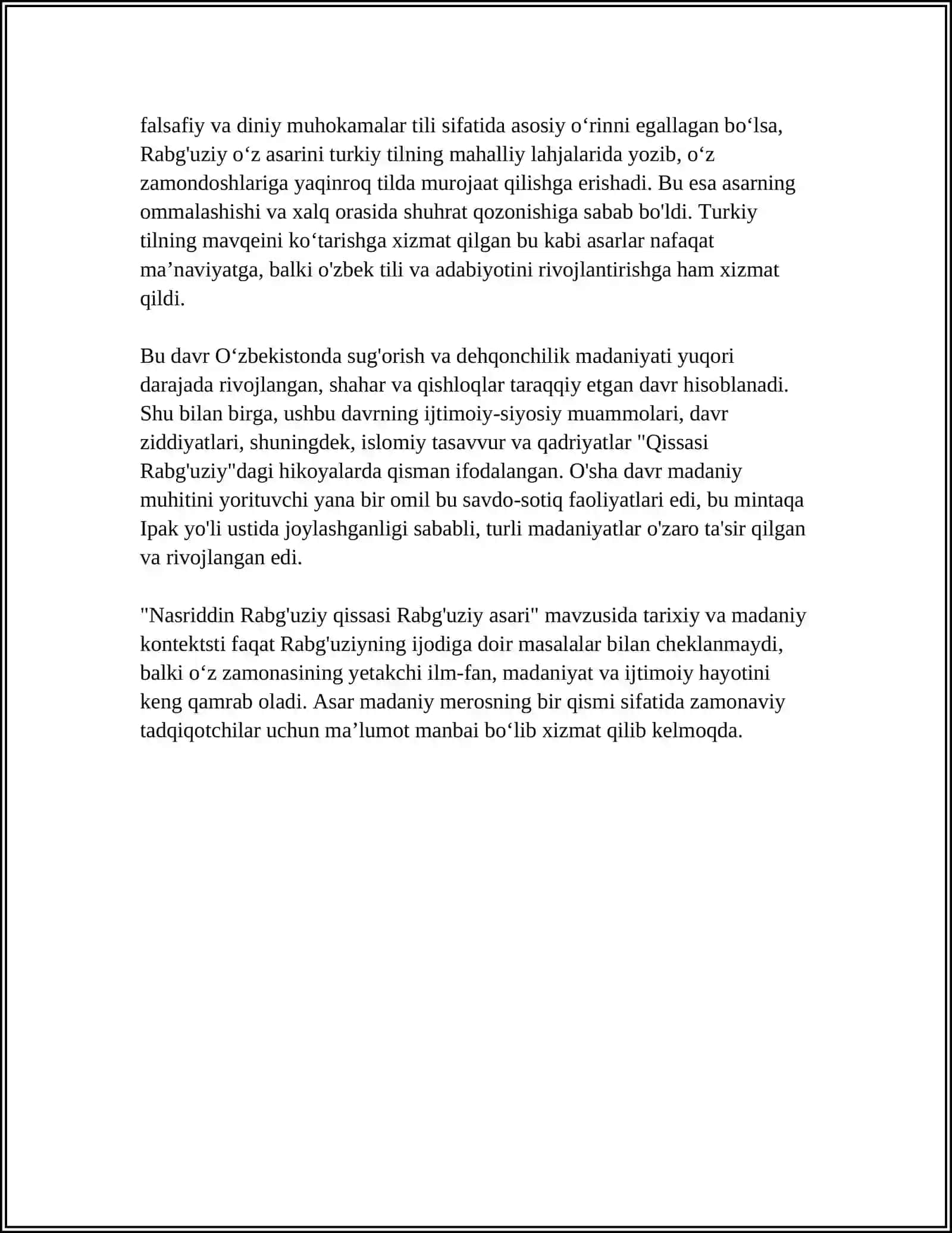 NASRIDDIN RABGʻUZIY QISSASI RABGʻUZIY ASARI 4