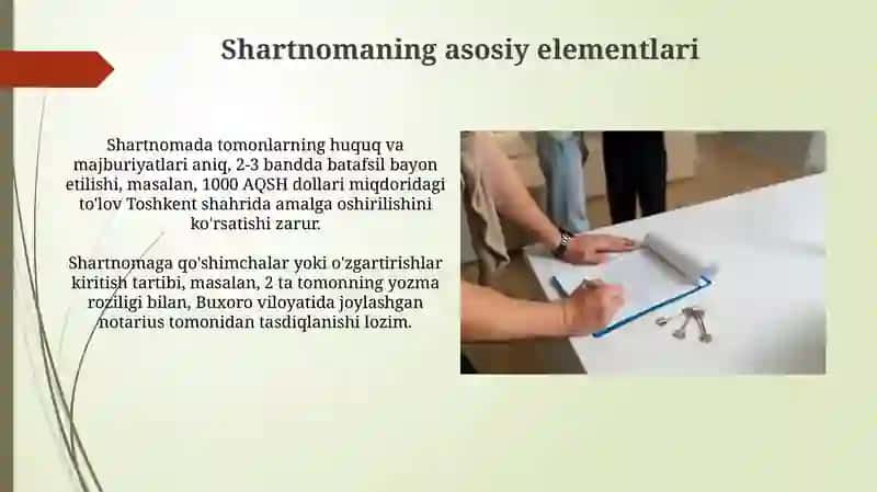 Shartnoma Tuzish Jarayoni 4