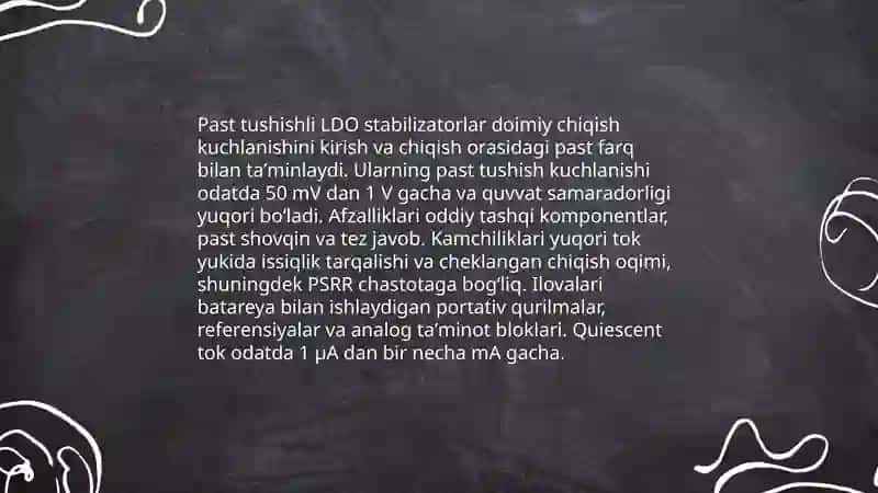 Lineer (seriyali) stabilizatorlar va ularning ishlash printsipi 4