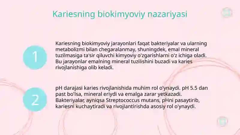 Karies kelib chiqish nazariyalari 4