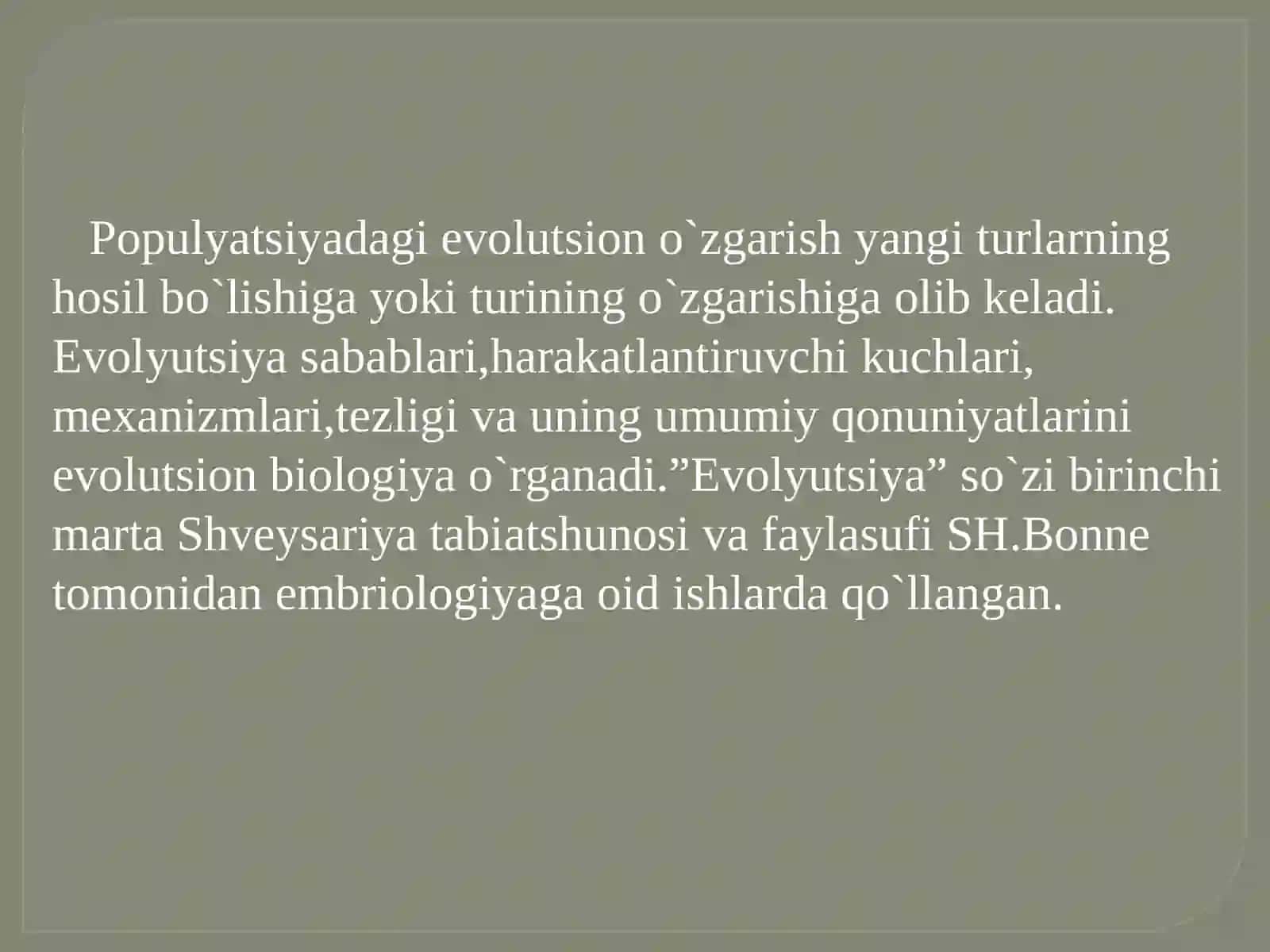 Tabiiy va jinsiy tanlanish nazariyalari 4