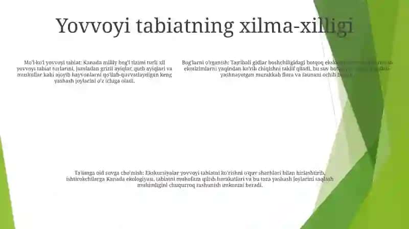 Kanada Hayvonot Bog'Lariga Ekskursiya 4