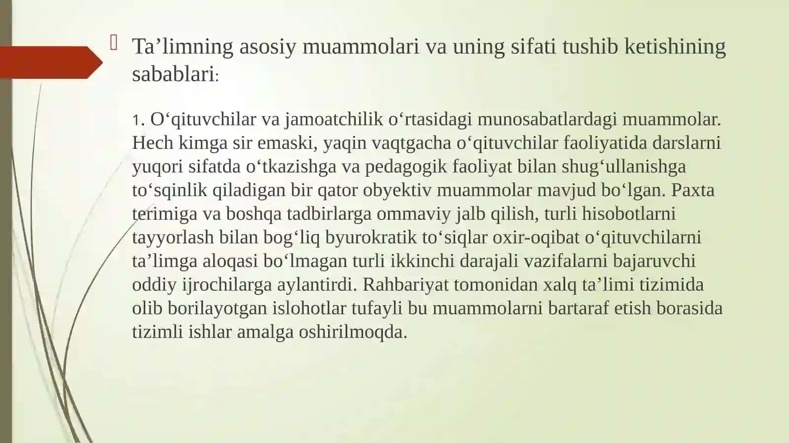 O‘ZBEKISTONDA MILLIY MAKTAB MUAMMOSI 4