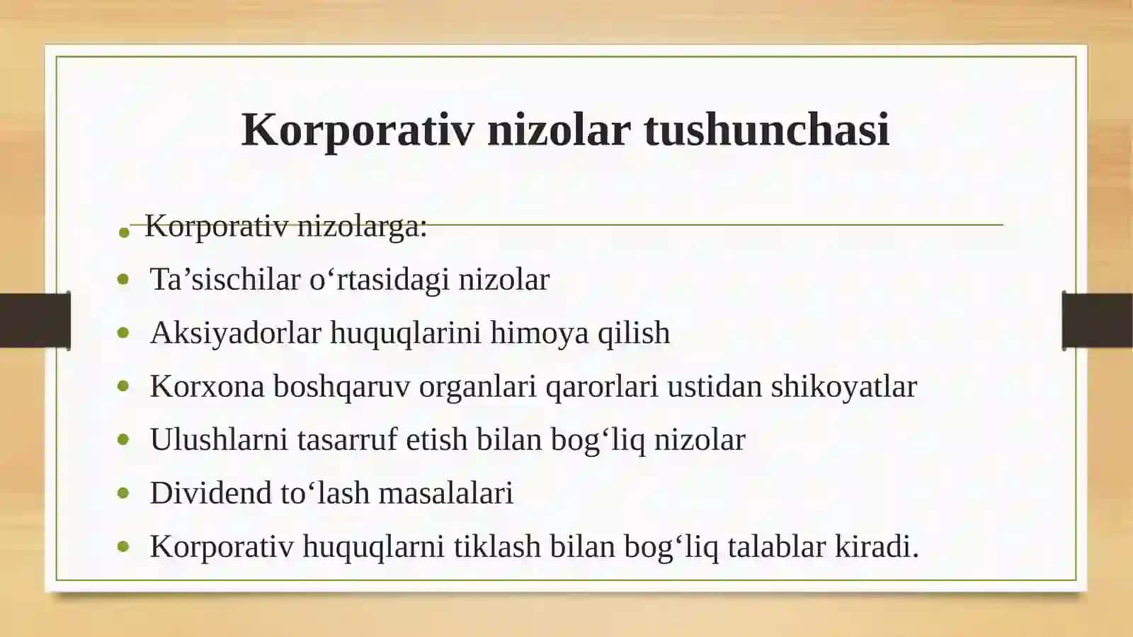 Korporativ nizolar bo‘yicha da’vo arizasi ning shakli va mazmuni 4