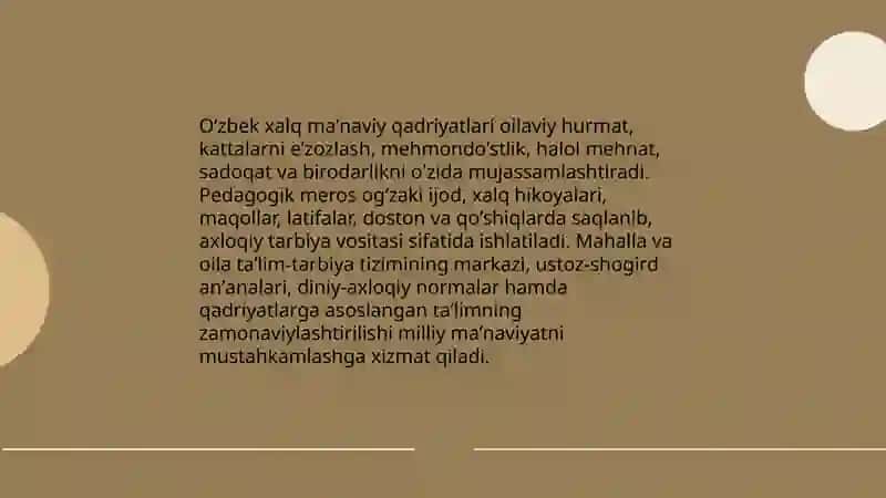 Etnopedagogika va milliy ma'naviyat 4