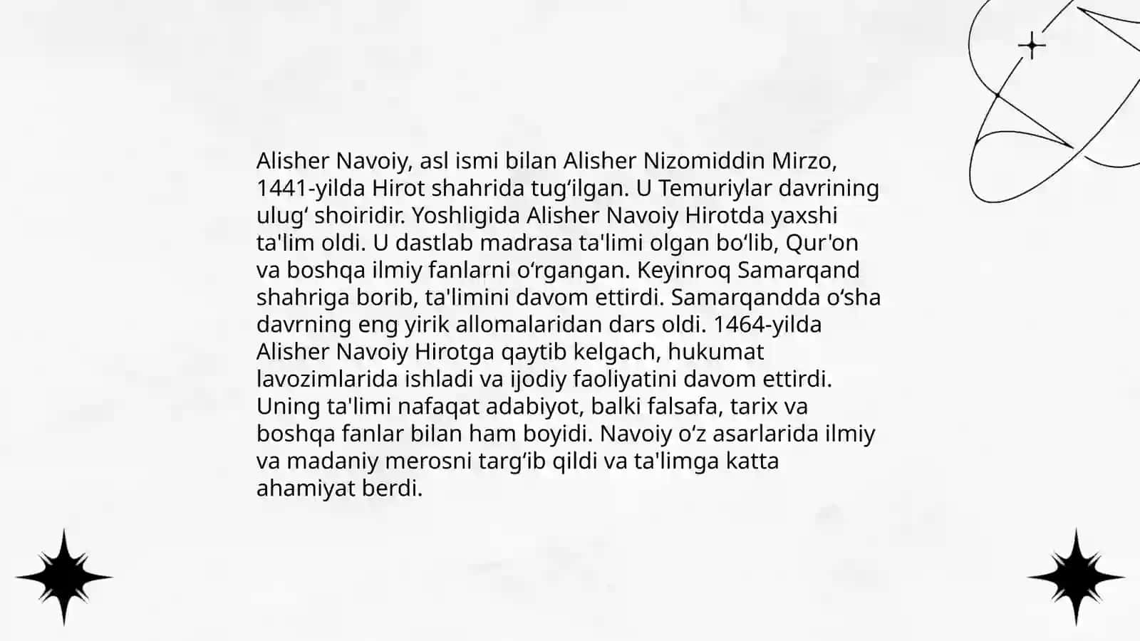 Alisher Navoiy hayoti 4