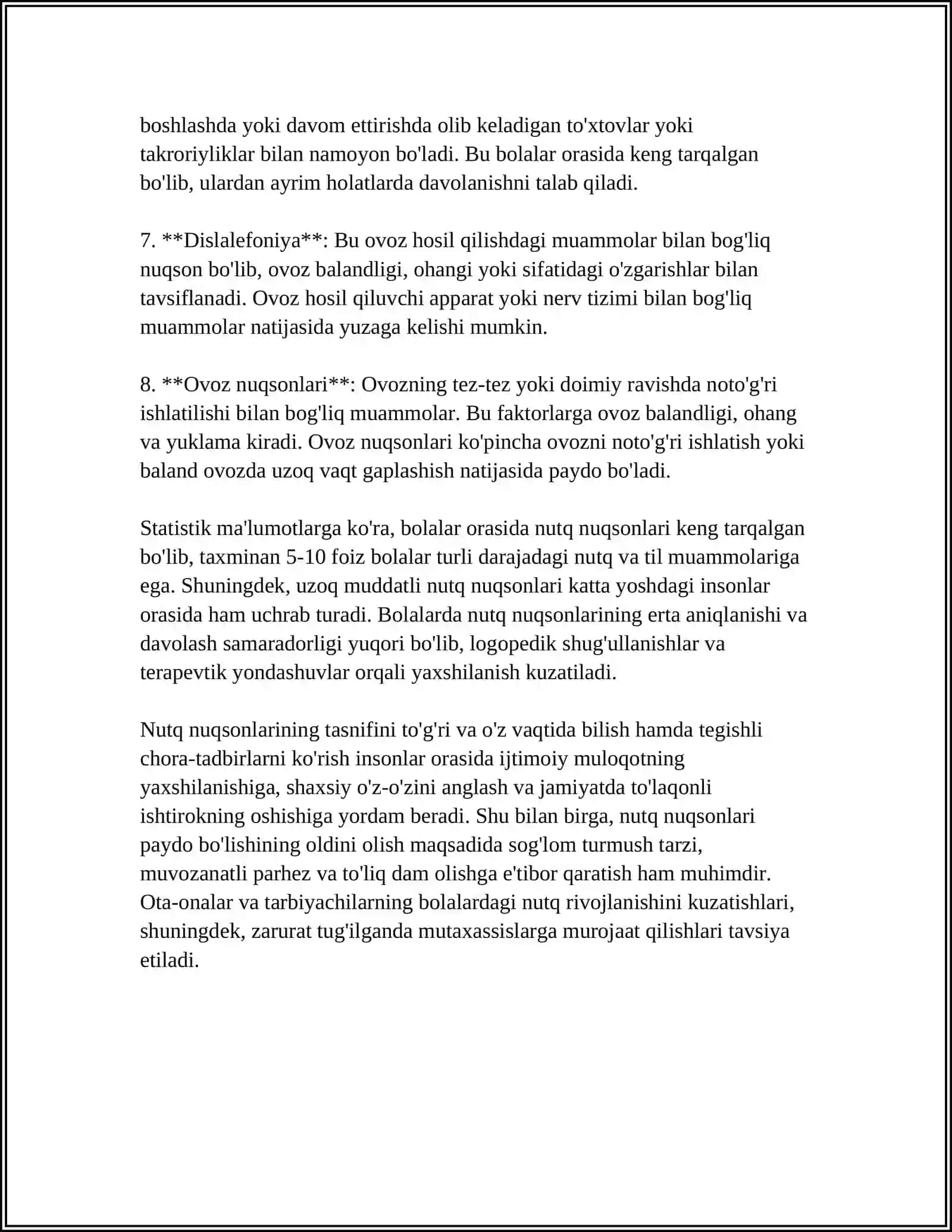 INSON NUTQI NUQSONLARINI OʻRGANISH METODI 4