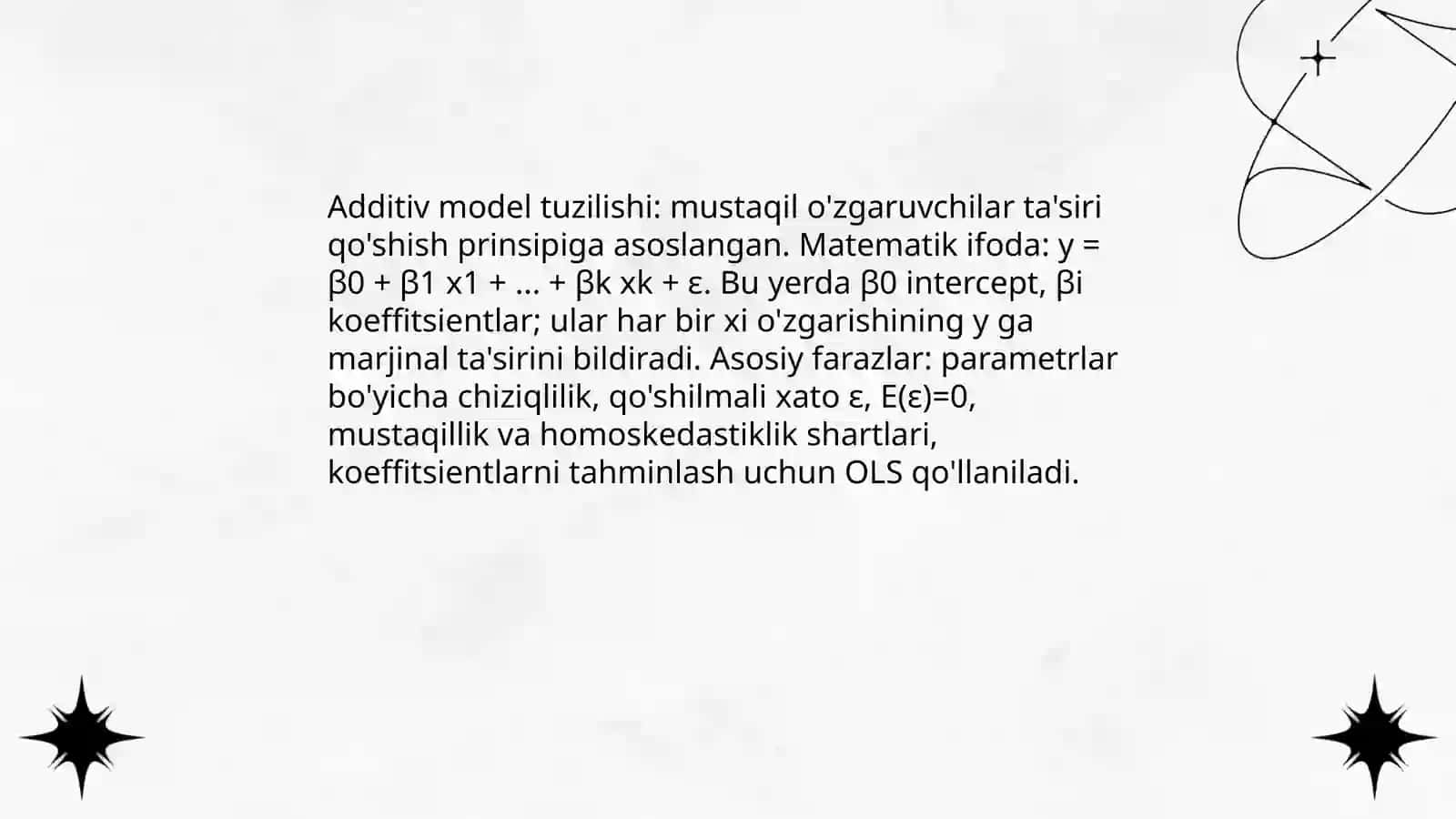 Additiv va multiplikativ ekonometrik modellarni tuzish 4