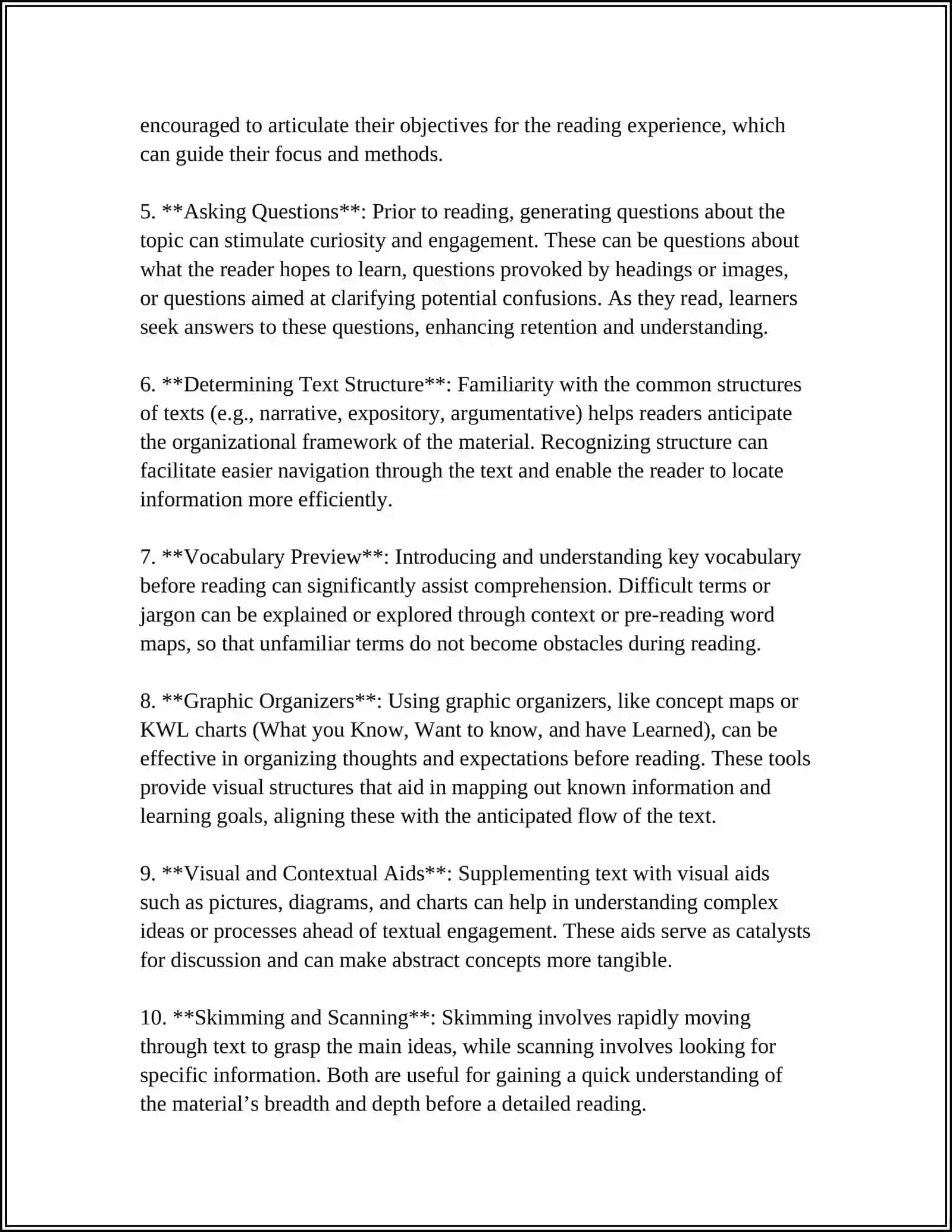 Pre-reading Strategies for Engagement 4