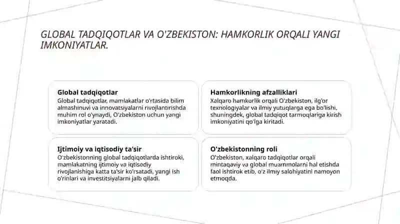 Xalqaro tadqiqotlarning dolzarbligi 4