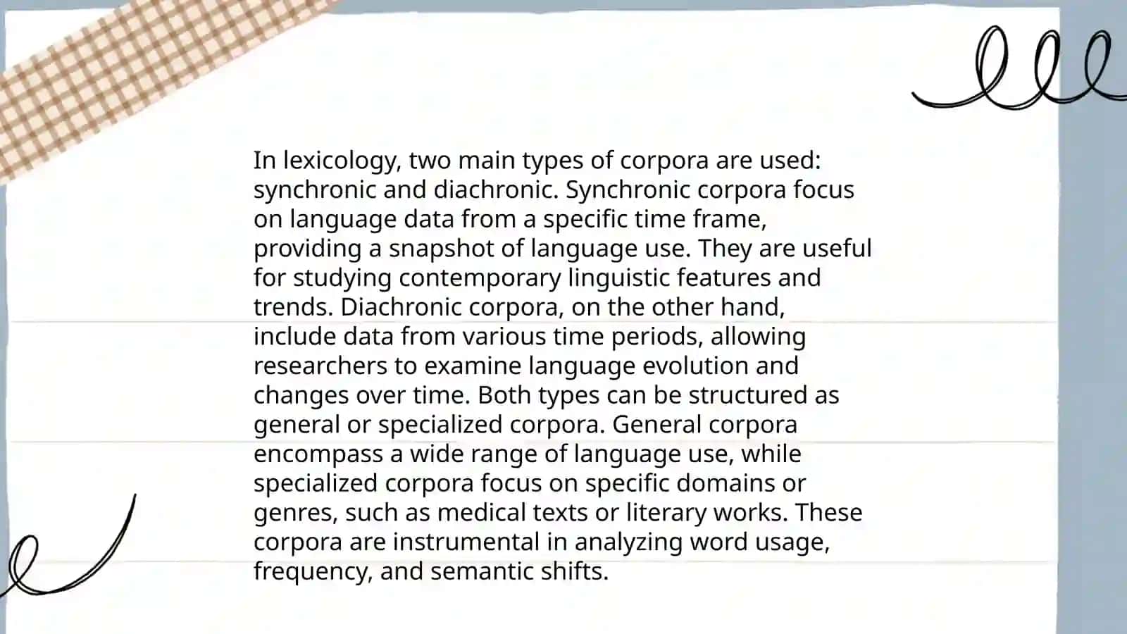 The role of corpora in lexicology 4