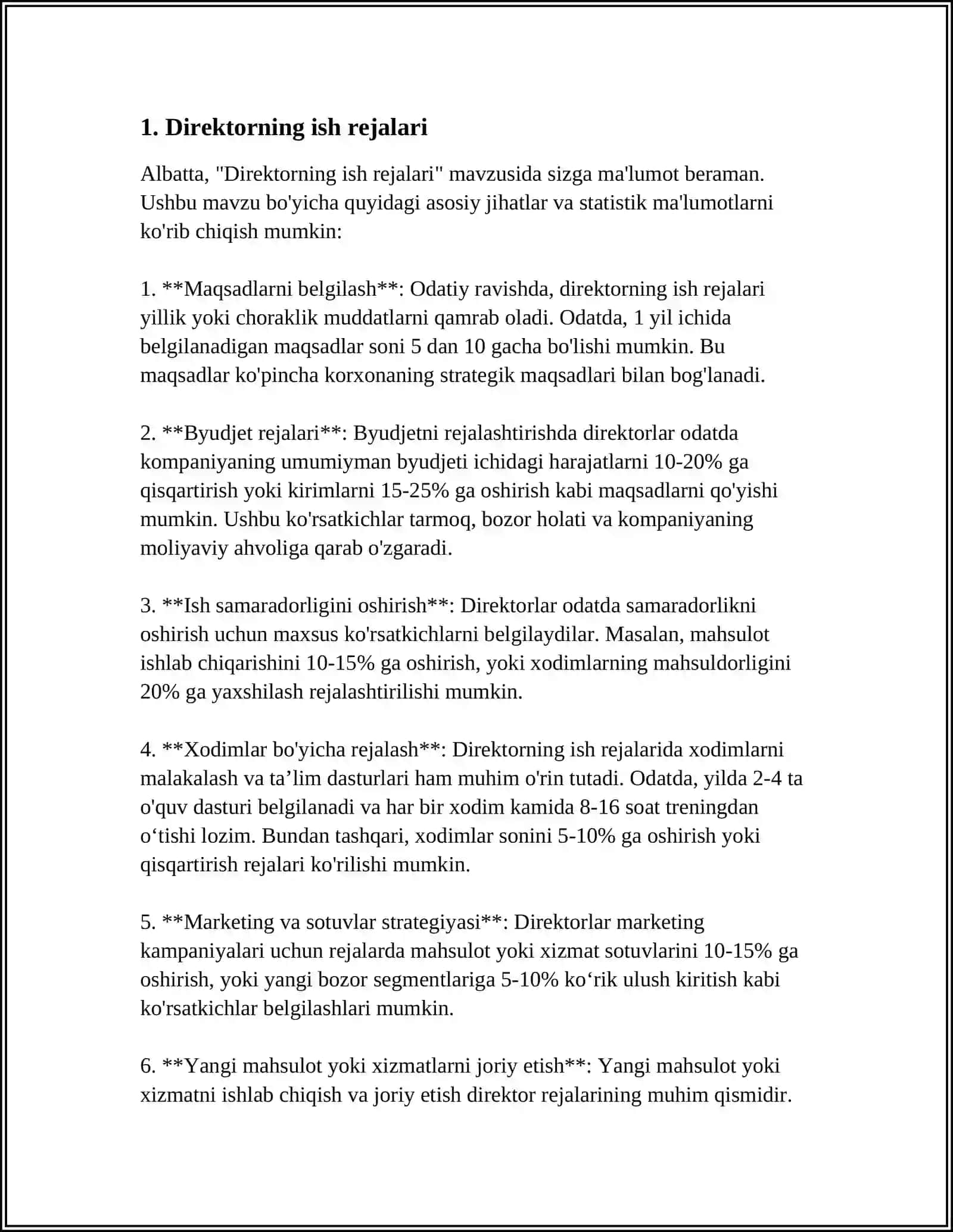 MAKTABGACHA TA'LIM TASHKILOTIDA ISH HUJJATLARI YURITILISHI 03- MAKTABGACHA TA'LIM TASHKILOTI DIREKTORINING ISH HUJJATLARI 4