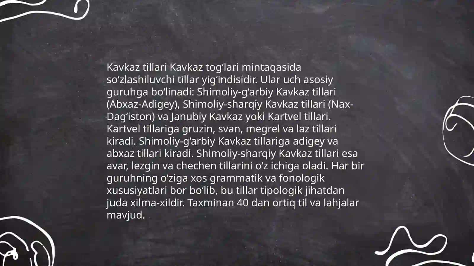 Kavkaz tillar oilasi mavzusida 4