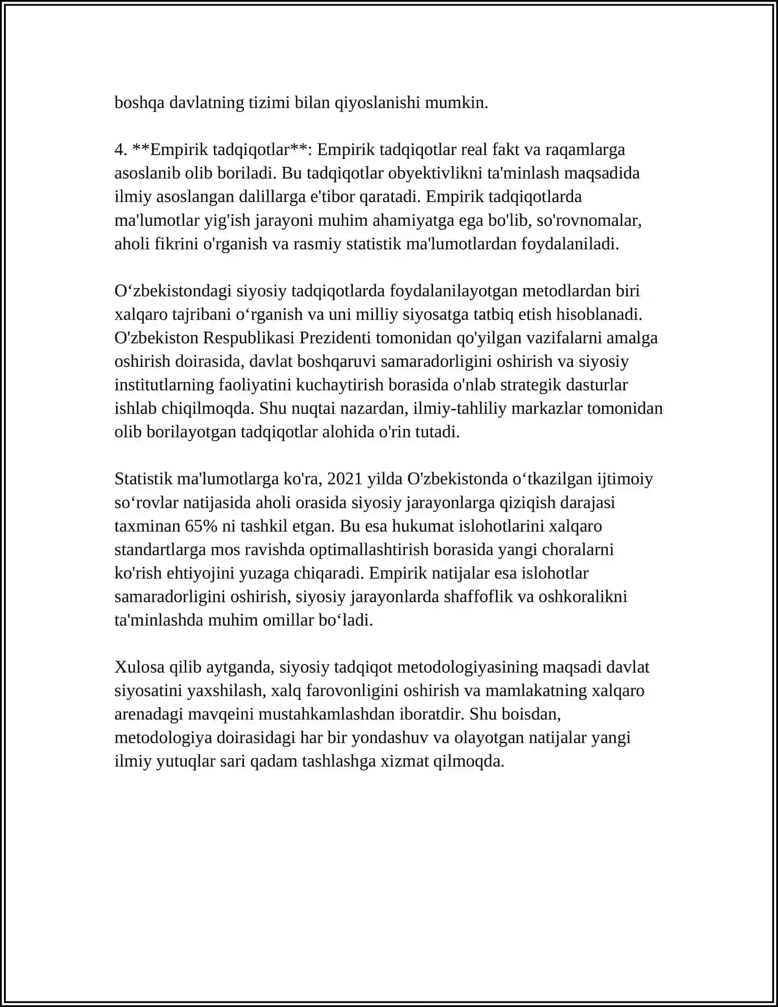 AMALIY SIYOSIY TADQIQOTLAR 4