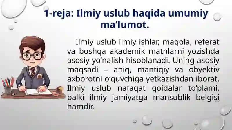 Ilmiyuslub va Tilxususiyatlar 4