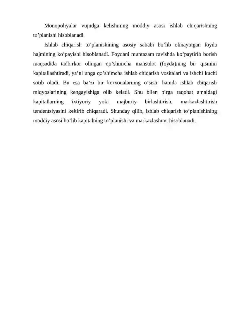 Monopoliya va Raqobat 4
