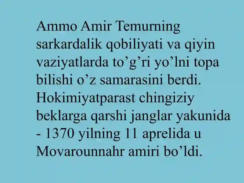 MAVZU: TEMUR DAVLATINING TUZILISHINI CHIZISH. 4