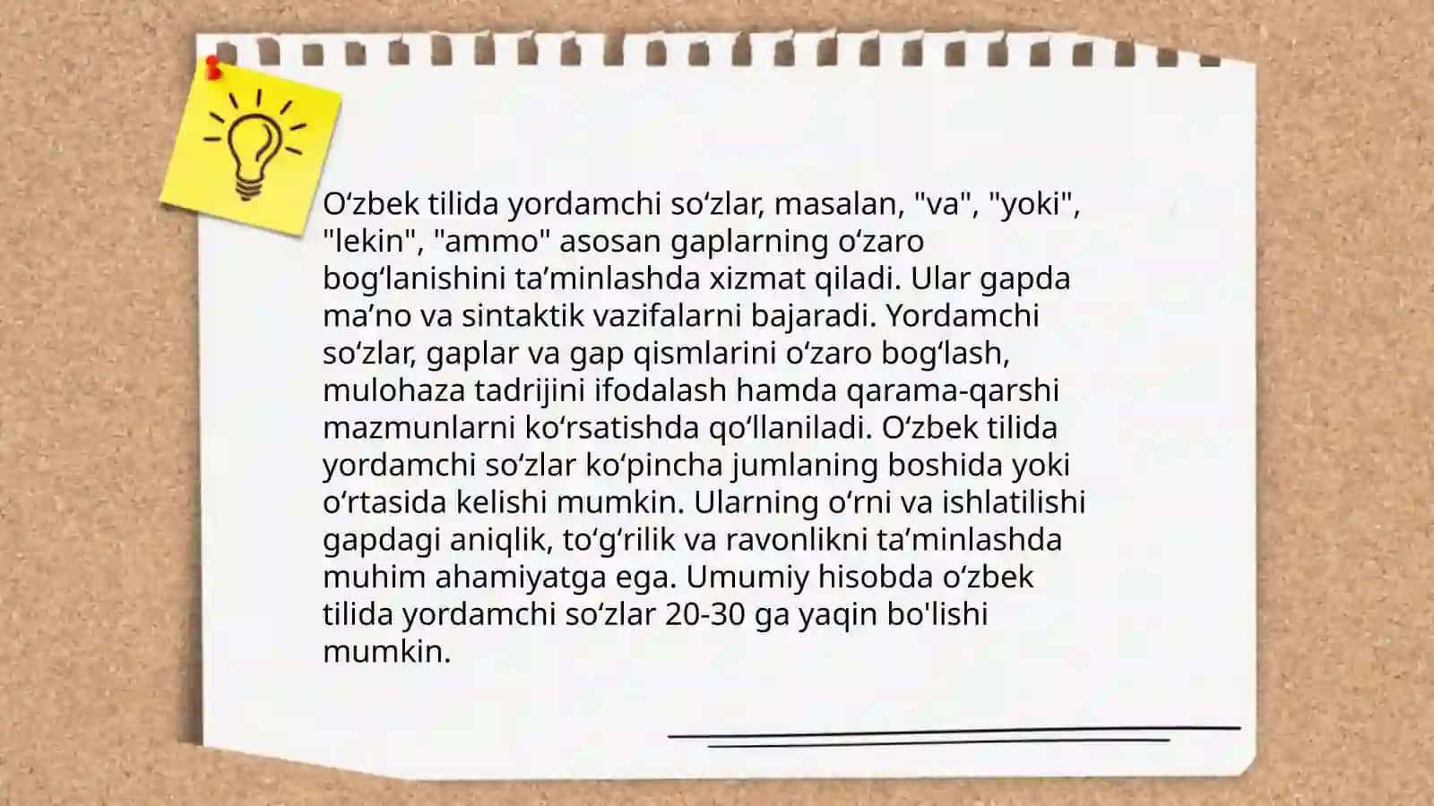 Oʻzbek tilida yordamchi soʻzlar 4