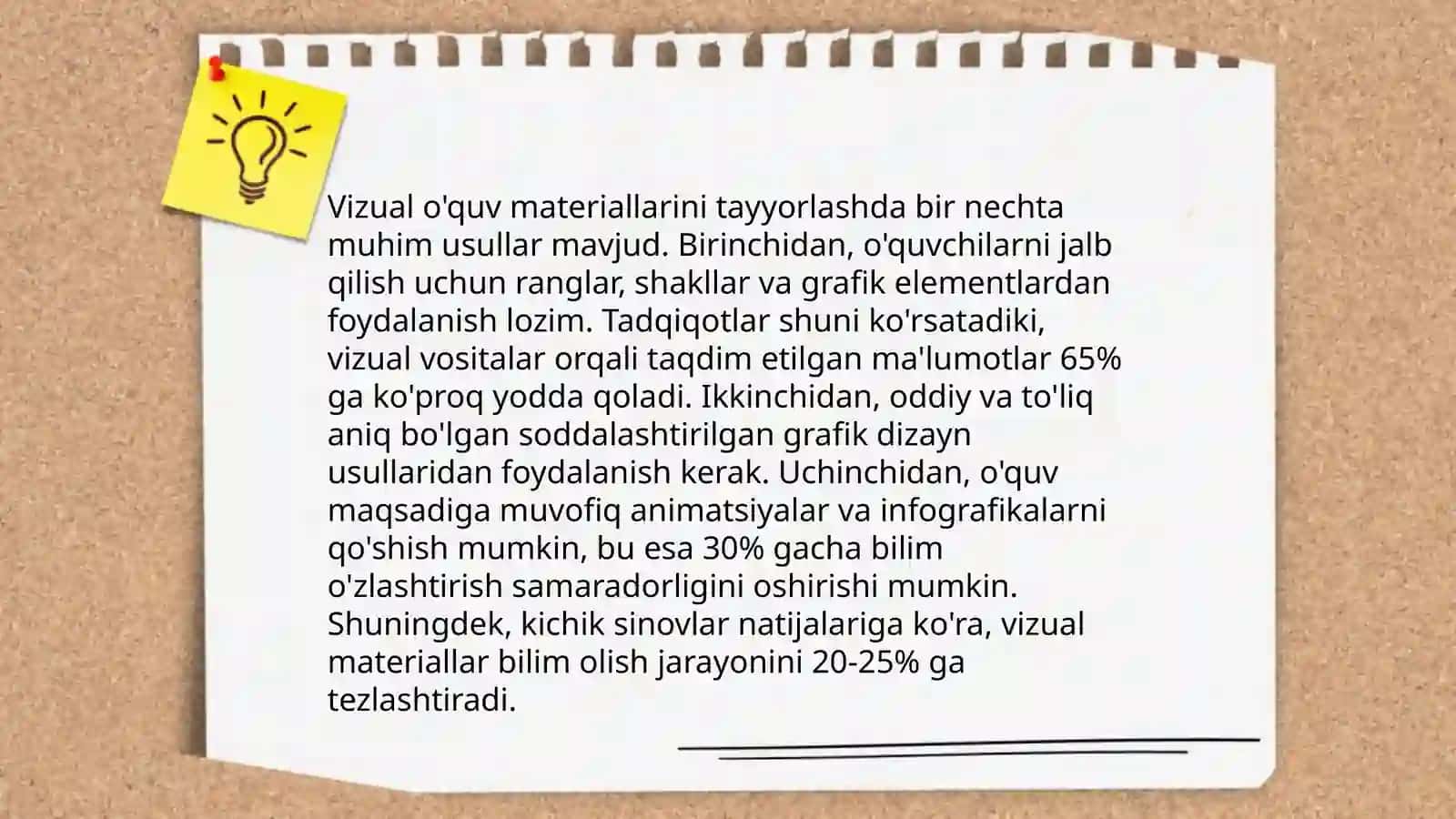 Texnologiya darslarida ko'rgazmalilik metodi 4