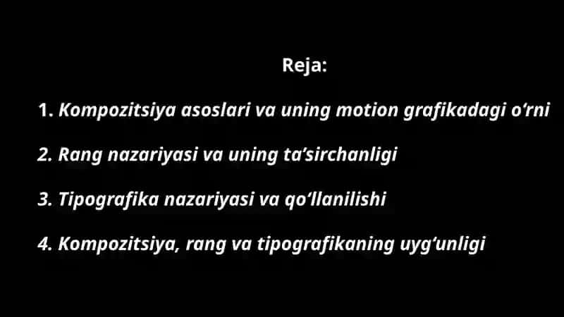 Motion grafikada kompozitsiya, rang va tipografika nazariyasi 4