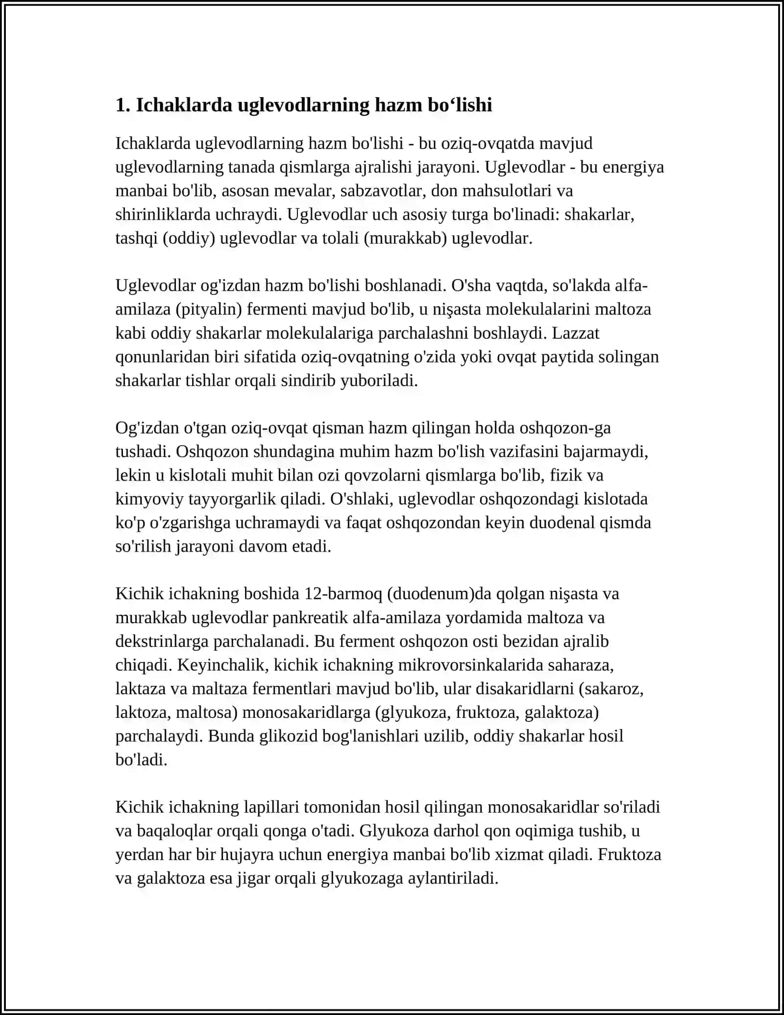 ICHAKLARDA OZUQALARNING HAZM BOʻLISHI 4