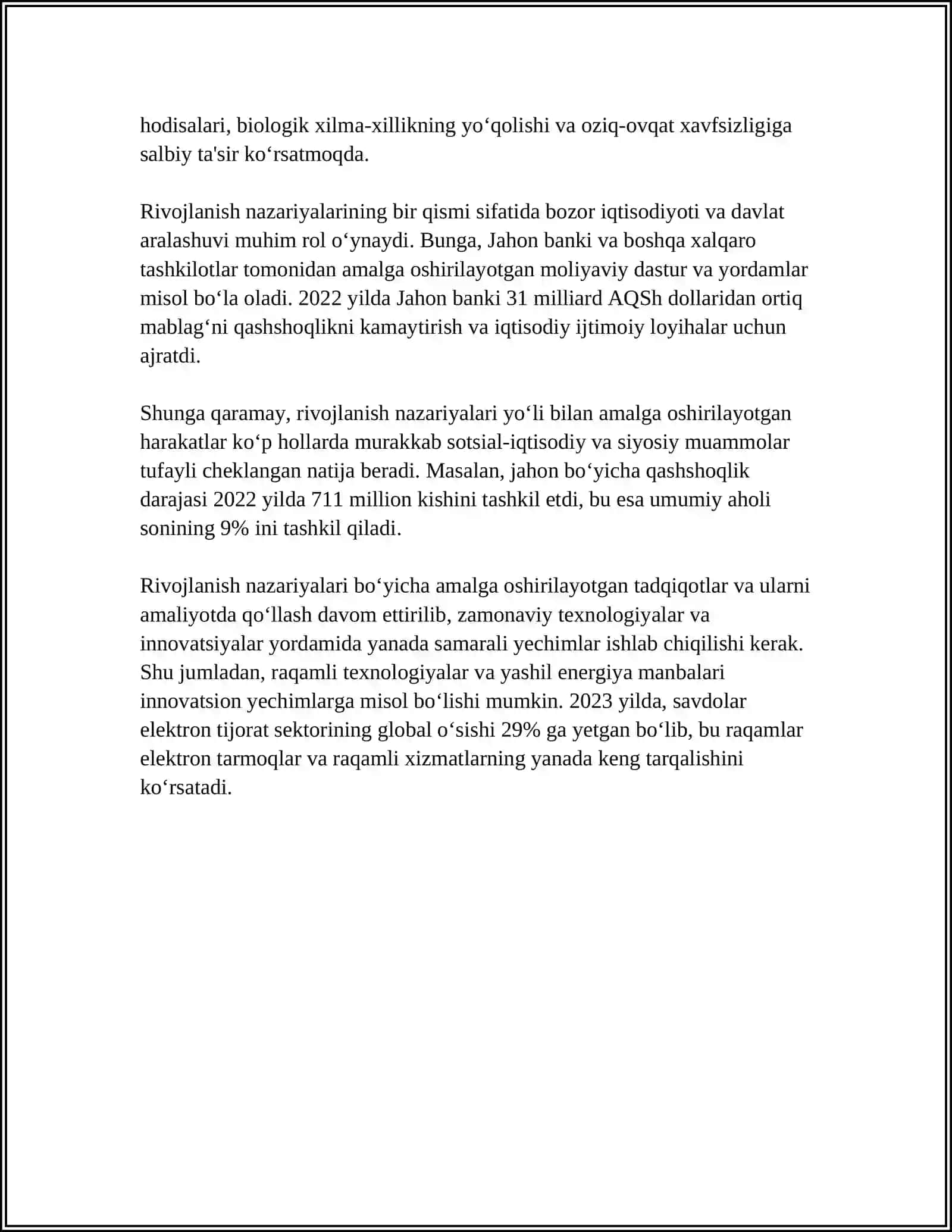 Rivojlanish Falsafasi 4