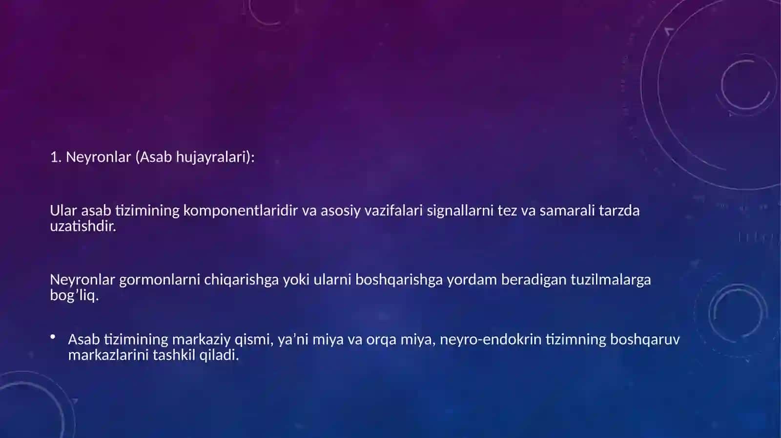 Neyro-endokrin Sistema: Struktur va Funksional Tasnifi 4