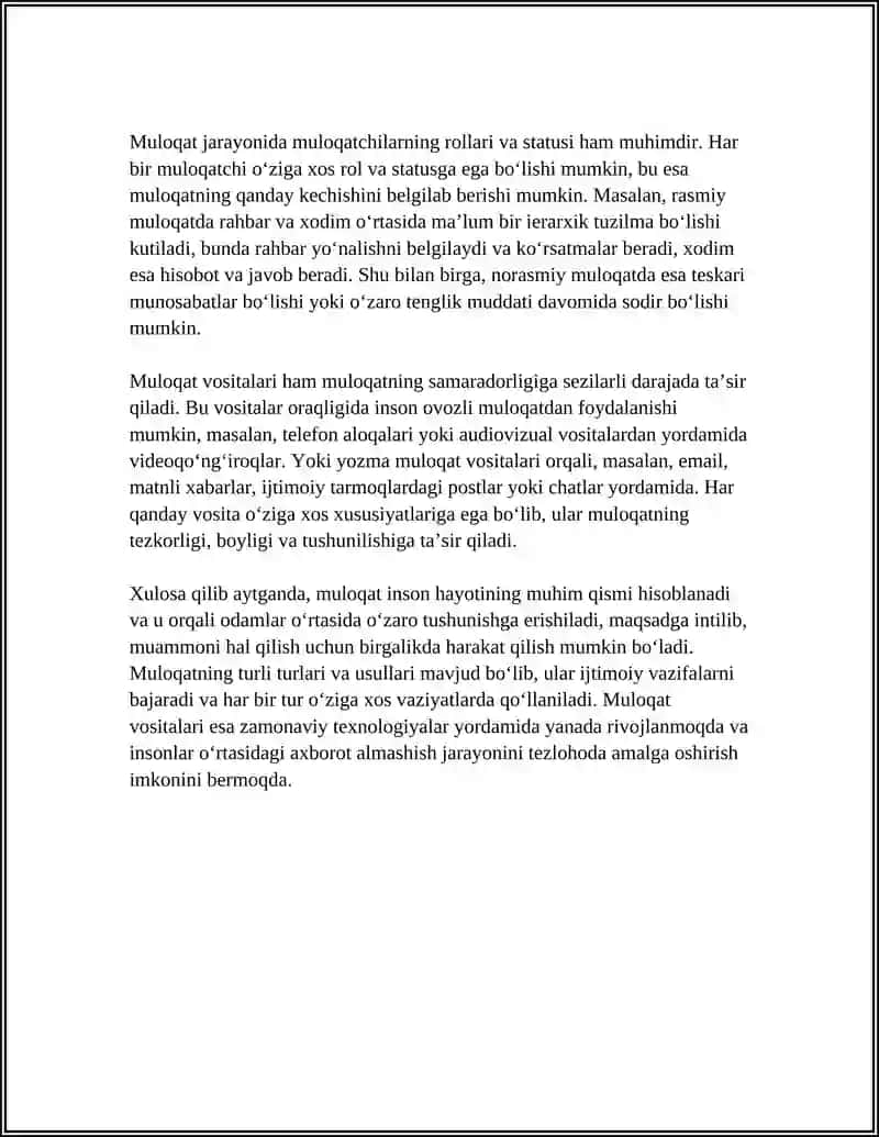 MULOQAT HAQIDA TUSHUNCHA 4