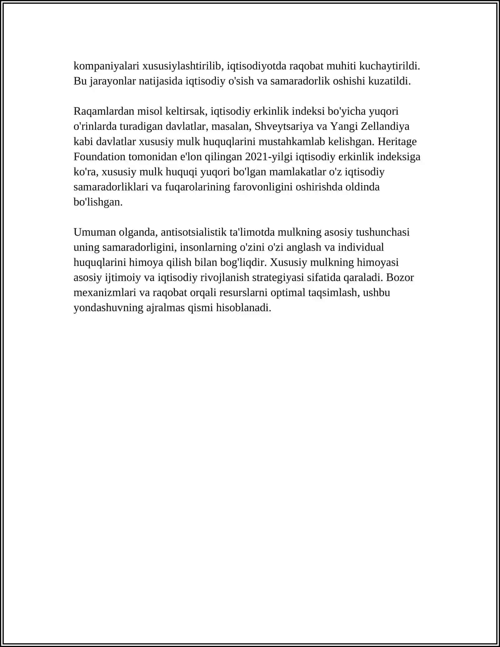 ANTISOTSIALISTIK TAʼLIMOTIDA XUSUSIY MULKNING OʻRNI 4