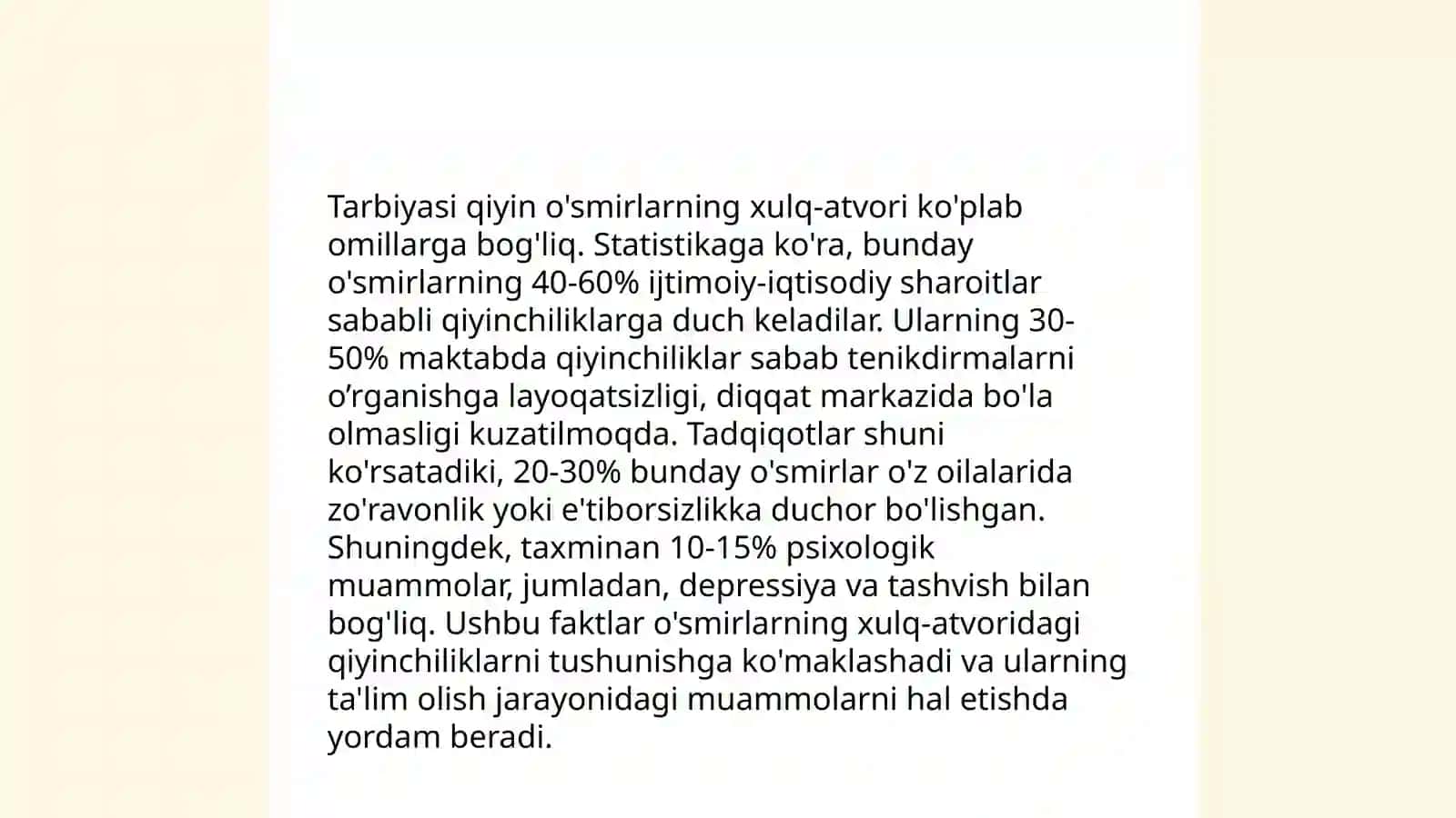 Tarbiyasi qiyin o'smirlar 4