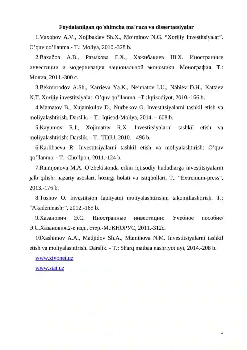 INVESTITSIYANING MOHIYATI MANBALARI VA SHAKLLARI 4