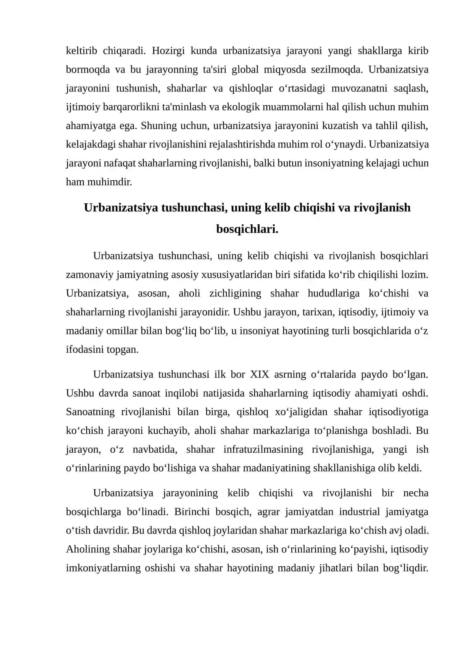 Urbanizatsiya jarayonlarini kuzatish 4