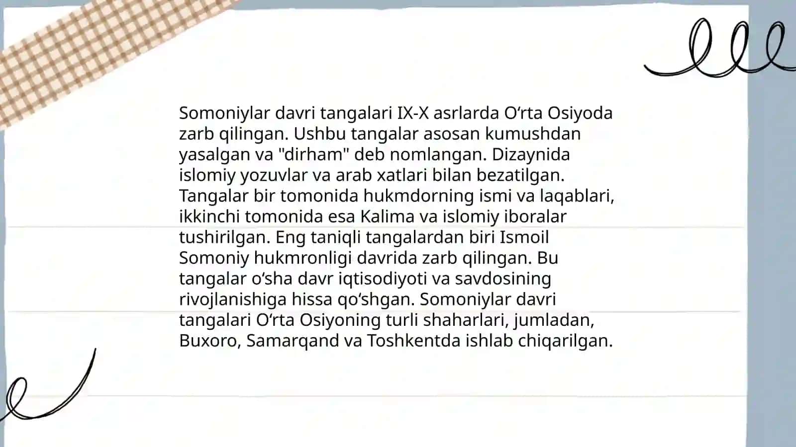 Somonoylar davri tangalar 4