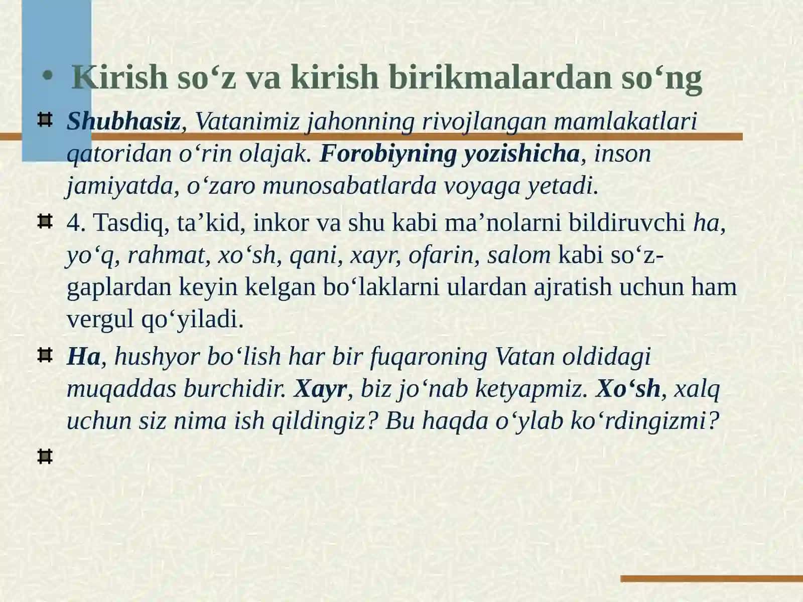 VERGUL tinish belgisi VA UNING Qo‘LLANILISHI 4