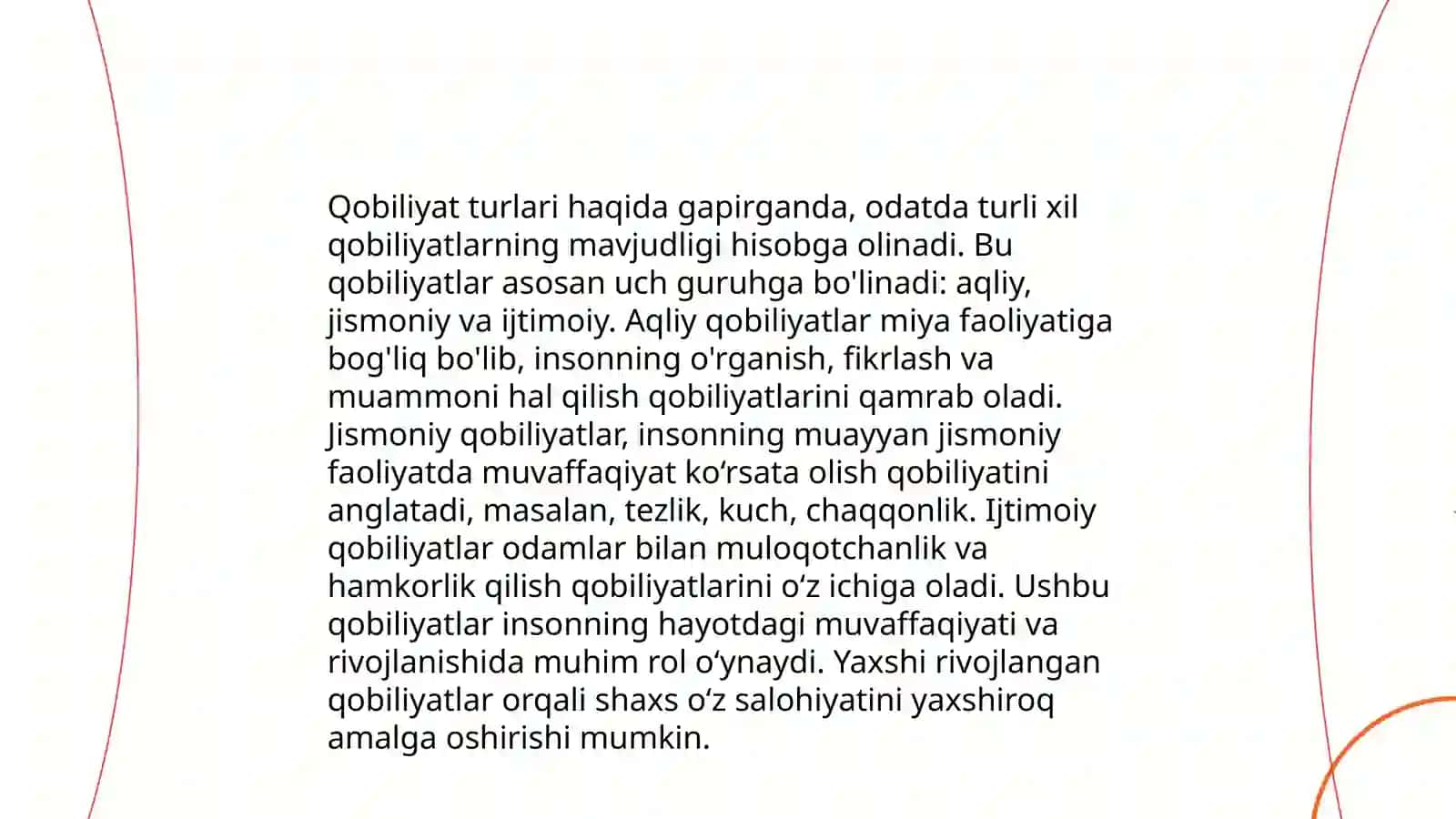 Qobiliyat va uning rivojlanishi 4