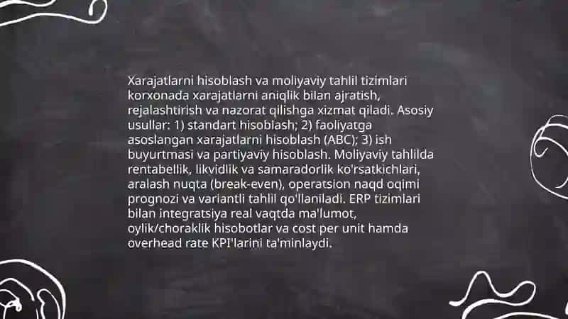 Xarajatlarni samarali boshqarish yoʻllari 4