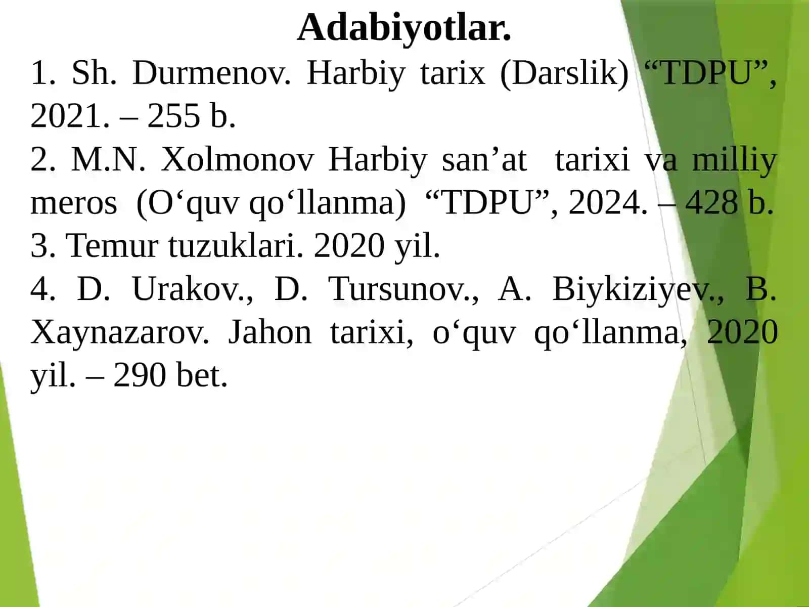 HARBIY SA’NAT ТАRIХI VA MILLIY MEROS 4