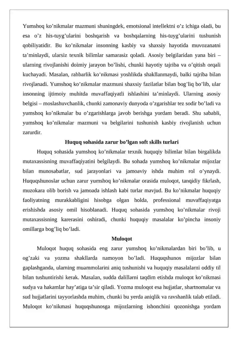 Soft skills va Hard skillsning bo'linmalar 4