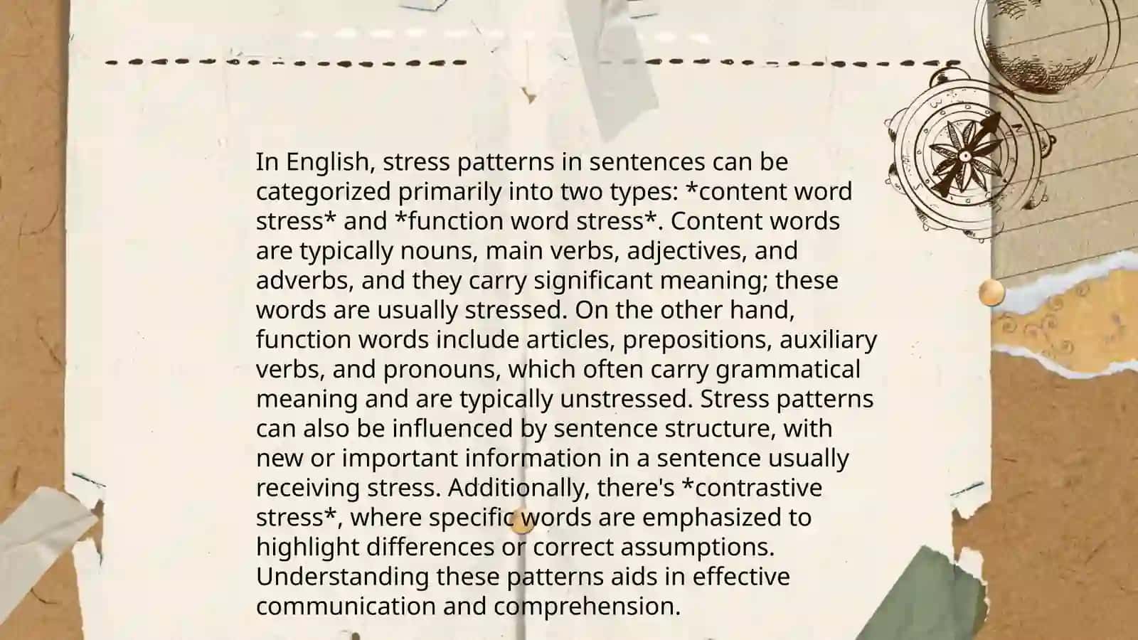 Sentence strees 4