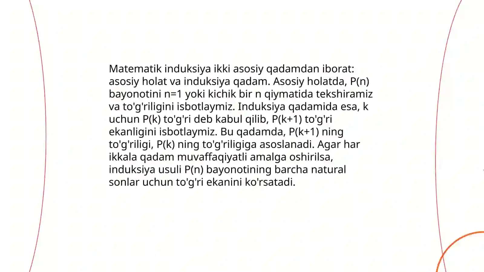 Geometrik isbotlashda matematik induksiyaning tatbiqlari 4