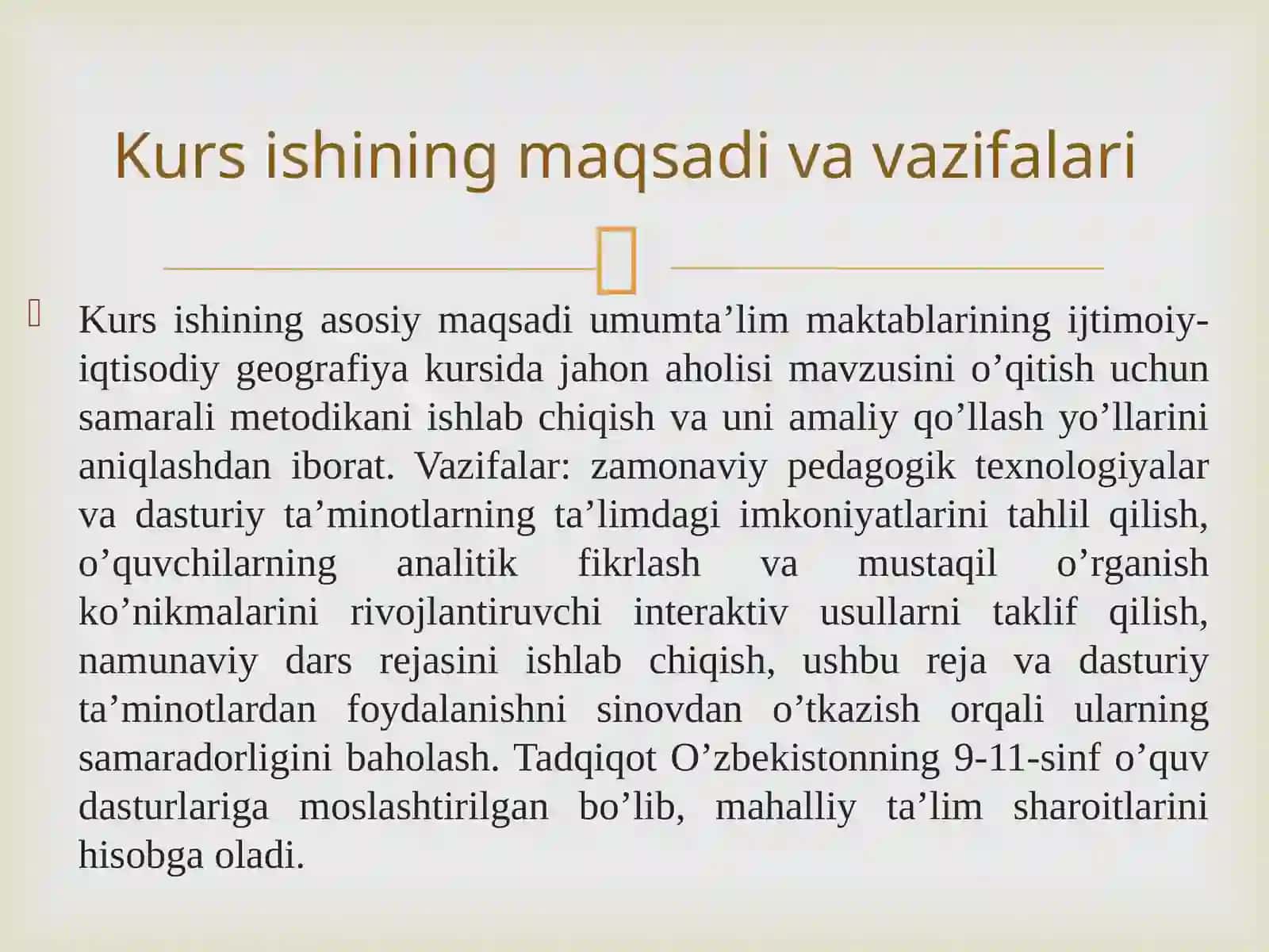 Geografiya va Tabiiy fan o'qitish metodikasi 4