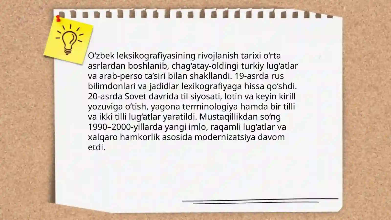 O‘zbek leksikografiyasi. Bir tilli va ikki tilli lug‘atlar bilan tanishish 4