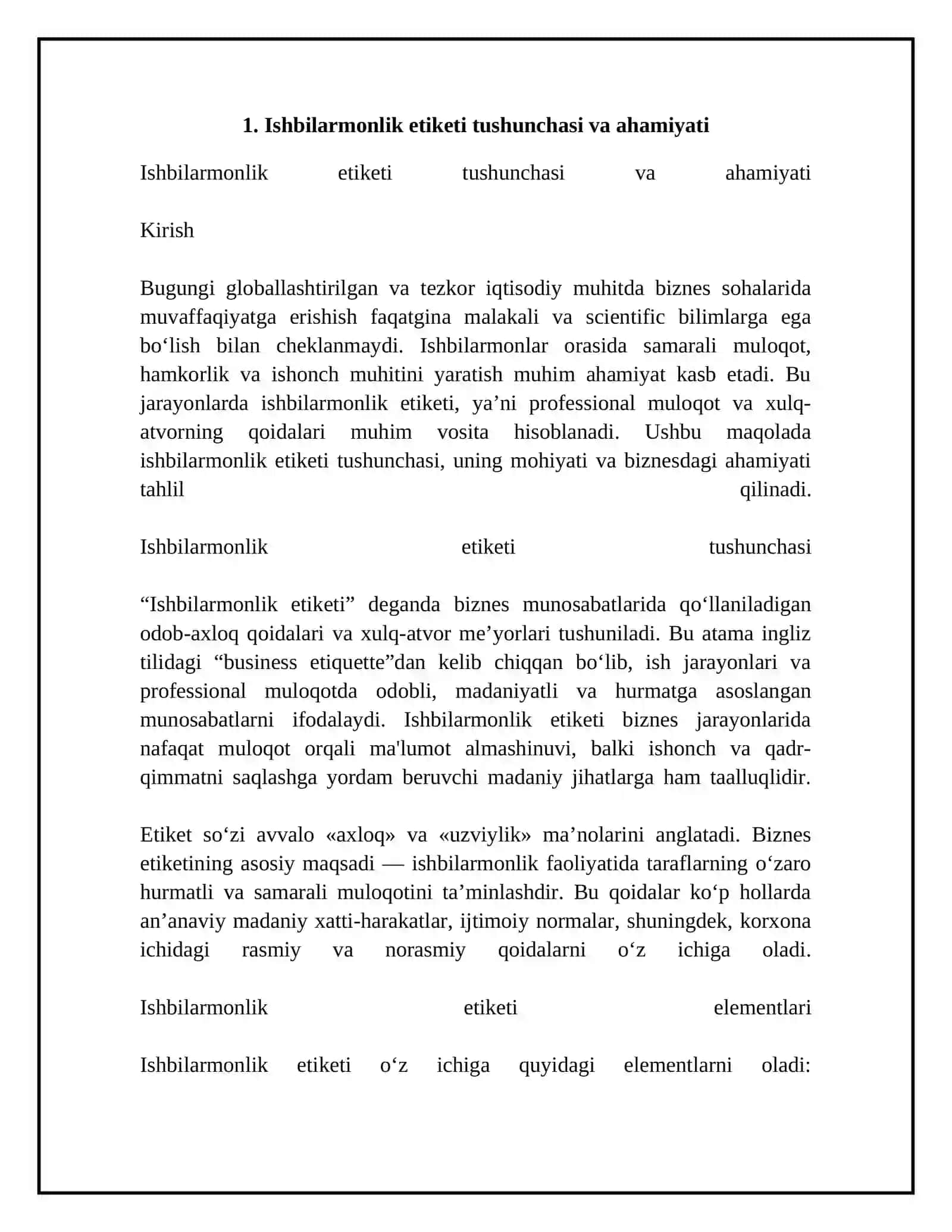 Ishbilarmonlik etiketi 4