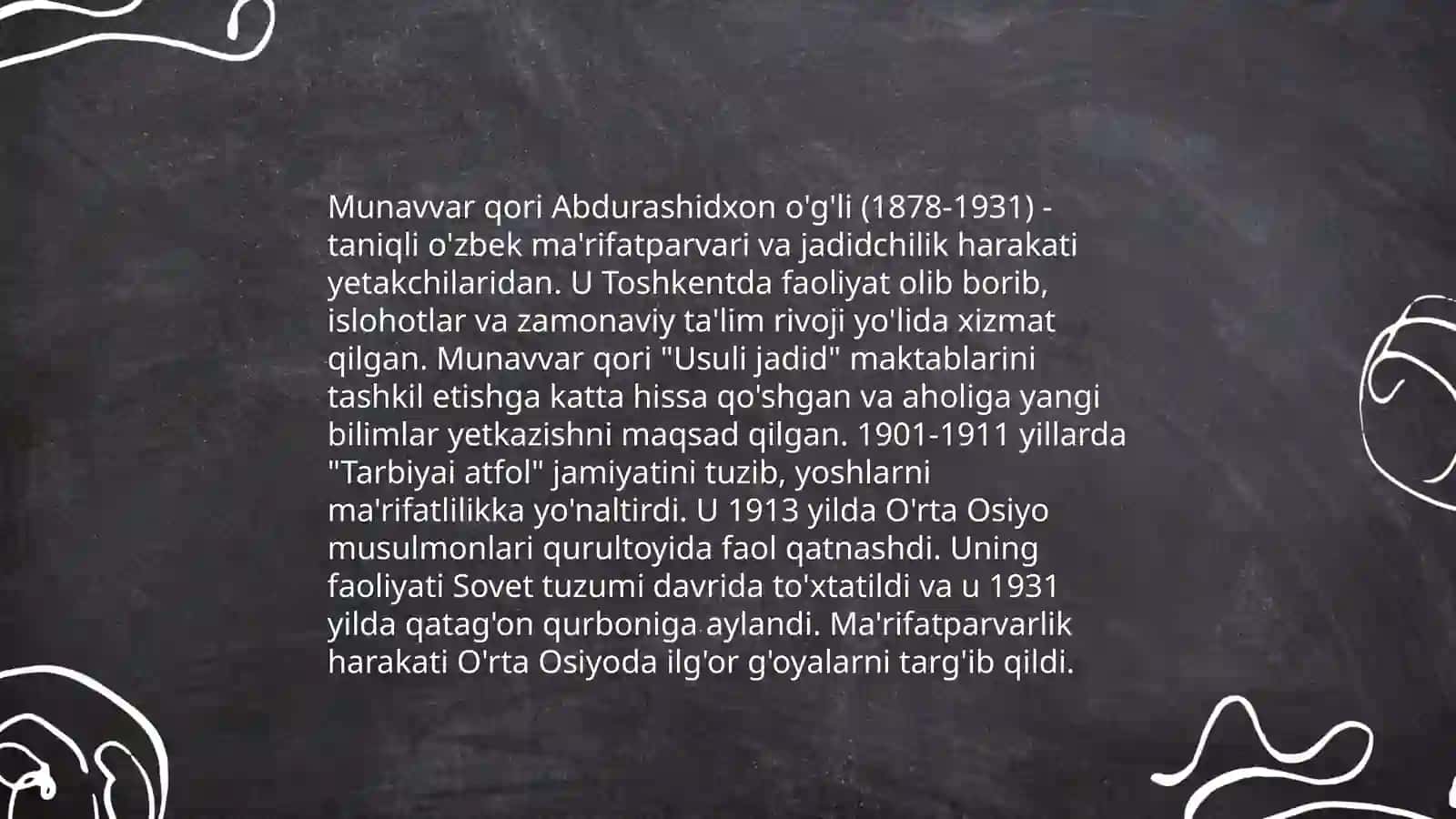 Munavvar qori va maʼrifatparvarlik harakati 4