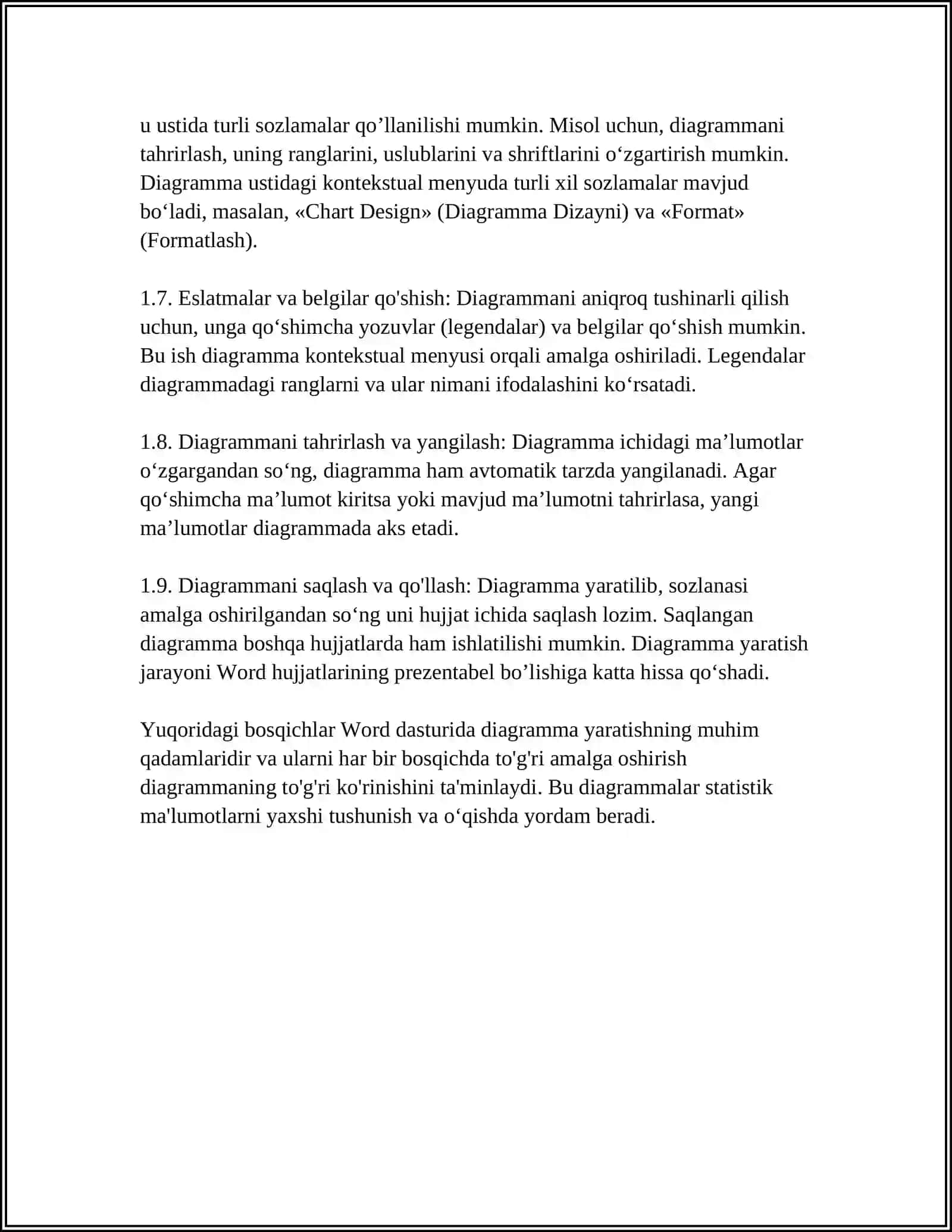 WORDDA DIOGRAMA BILAN ISHLASH 4