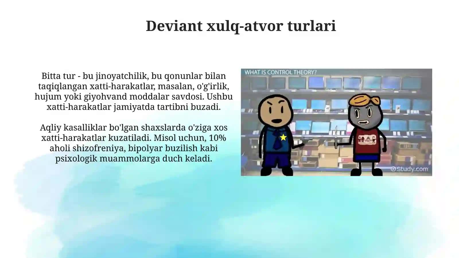 Deviant xulq-atvorning mohiyati va tushunchasi 4