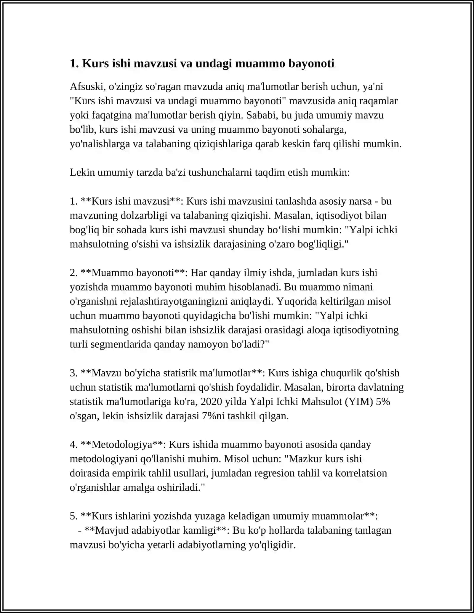 KURS ISHI HAQIDA MAʼLUMOT 4