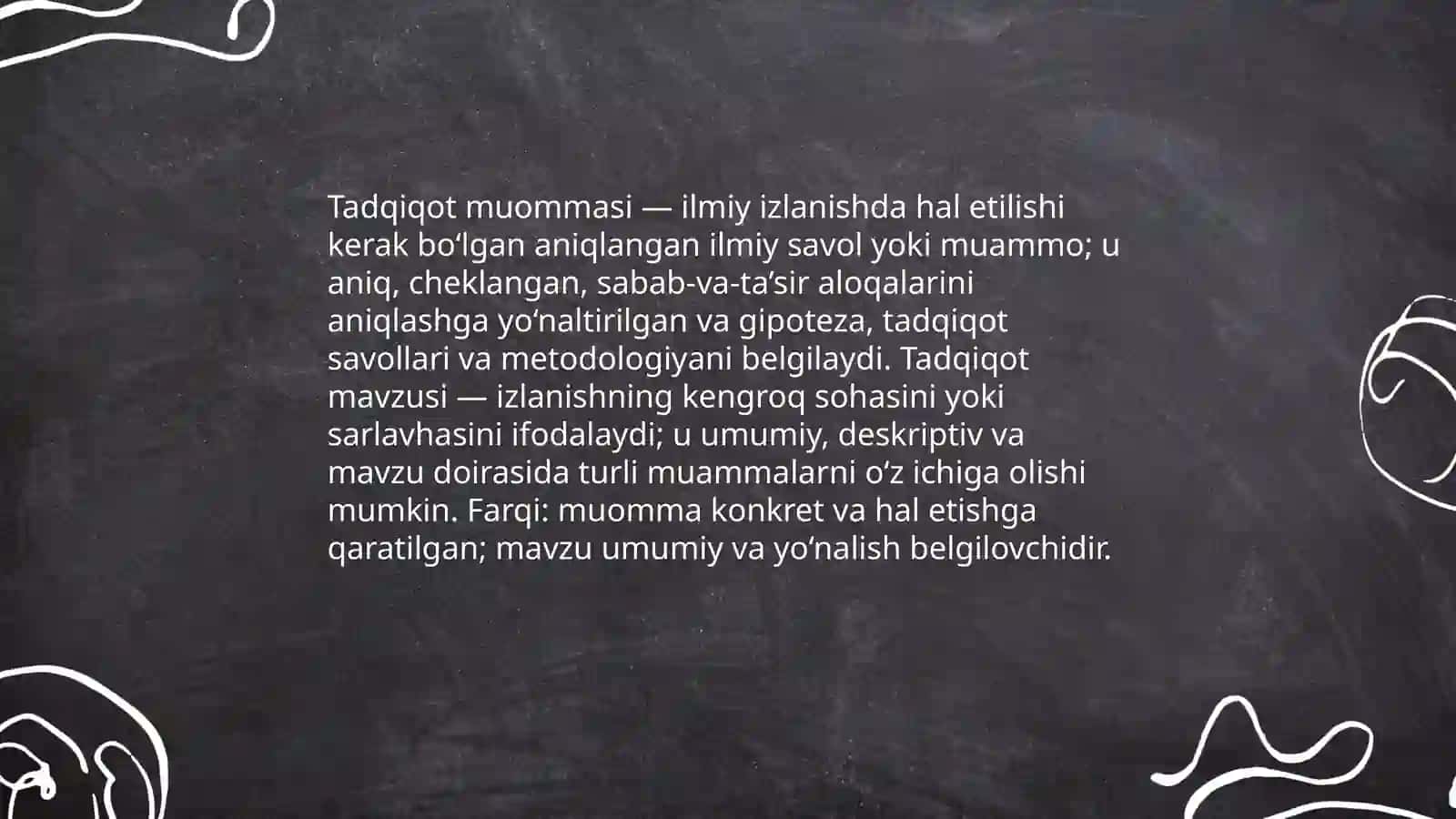Tadqiqot muommasini aniqlash 4