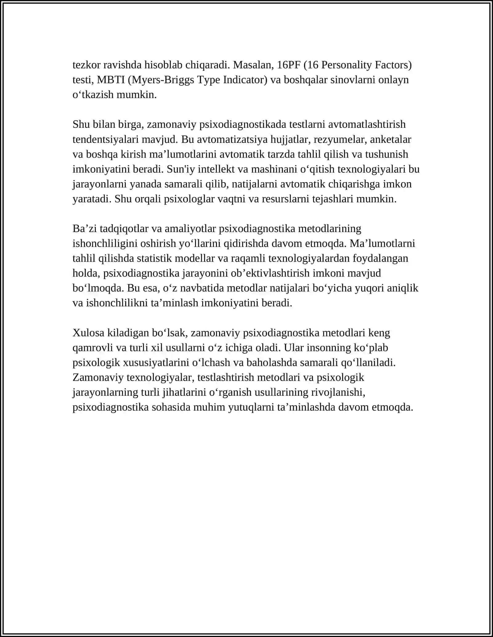 Zamonaviy psixodiagnostika metodlari 4